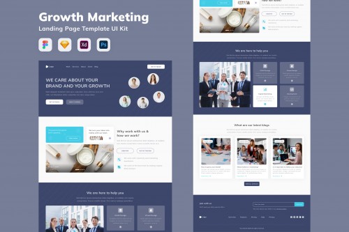 Growth Marketing Landing Page Template UI Kit
